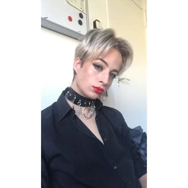 Læder Nitte Halskæde, Sorte Punk Rock Nitter