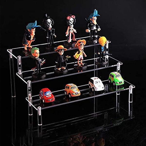 Akryl Riser Clear Display Stand Cologne Organizer 3 Tier För Leksaker