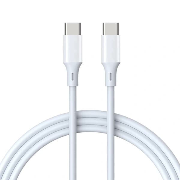 iPhone 15/16/17 kompatibel hurtigoplader USB-C til USB-C kabel - 1m Hvid