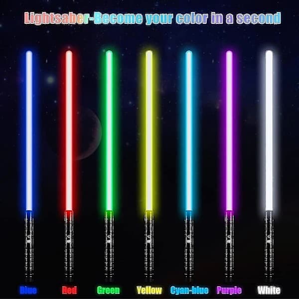 Lyssværd Rgb 7 Farve Variabel Elektronisk Lyssværd Fx Lyd sort