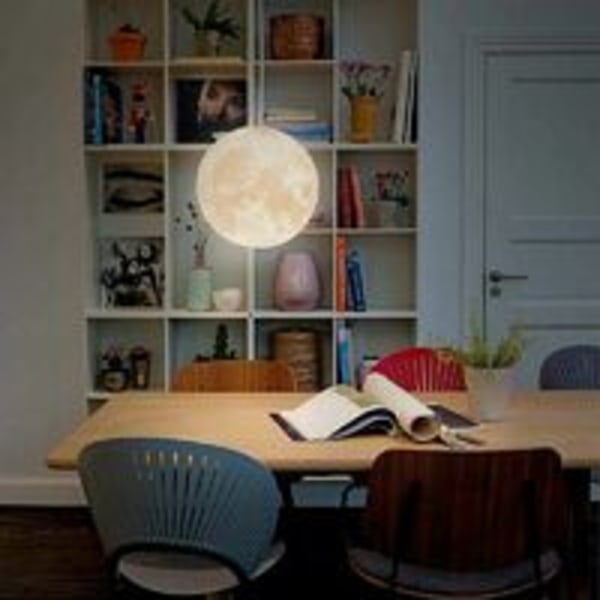 3D Måne Lysekrone-Måne Taklampe Måne Lysekrone Planet Taklampe Hengelampe Månebelysning Restaurant Bar Hjem Barnerom LED