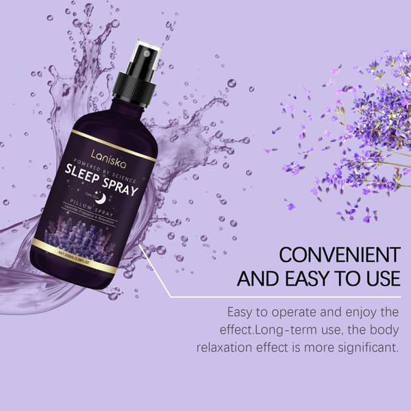 Lavendel søvnspray: En beroligende og mild søvnspray, der lindrer kroppen og opfrisker sindet.