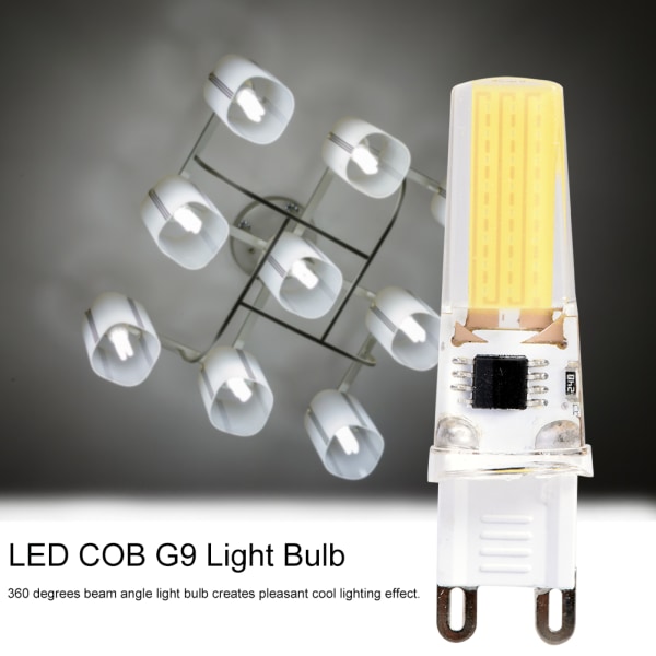 5 st G9 COB2508 LED-lampor AC 220V Dimbar lampa Hög ljusstyrka Belysningsarmatur (Kall vit)