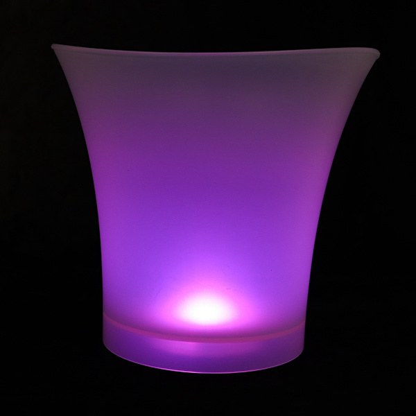 5L LED Farverig Glødende Champagne Is Spand Beholder til Bar Hjem Hotel Brug