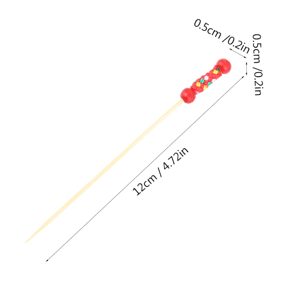 100 stk engangsbambustannpirkere Cocktailpinner Festartikler 12cm