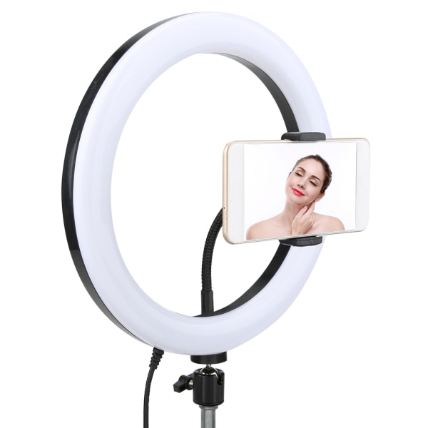 10\" 26cm LED-rengasvalo RGB-täyttövalo selfie-liveen kaukosäätimellä, metalli