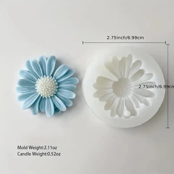 PC Daisy-form for harpikslys blomsterdekorasjon DIY, hvit