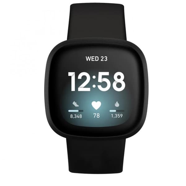 Klockarmband för Fitbit Versa4/Fitbit Versa3/Fitbit Sense/Fitbit Sense2 Svart S Svart S
