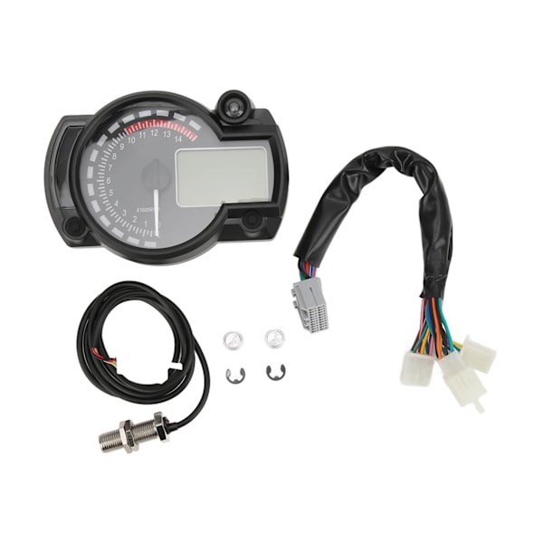 Motorsykkel Speedometer Odograph 15000 R/min LCD Display Justerbar Universal for 12V Biler Bobiler