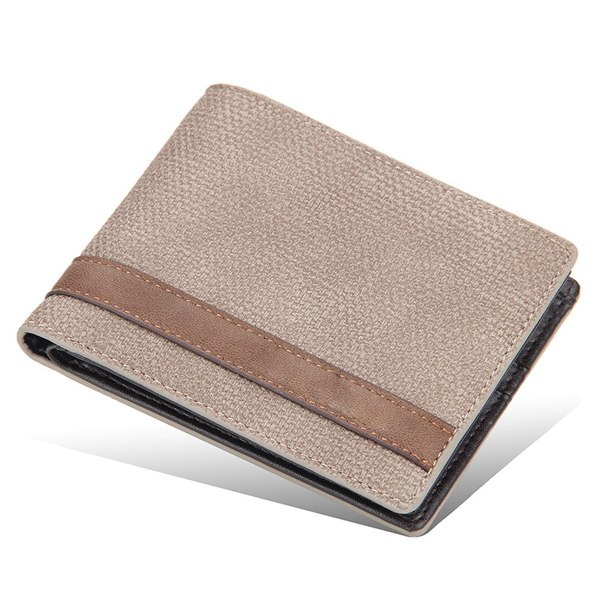 Läder Bifold-plånbok för män Slim Minimalistisk Frontficka - Tunn & Snygg gray