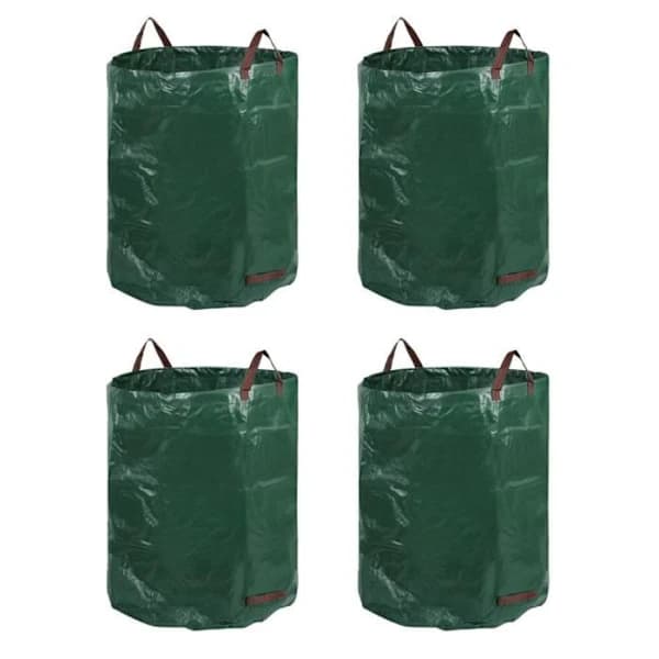 Haveaffaldssække - Stabile - 280L - 50kg - 4 stk. - Rivefaste Grøn og sort