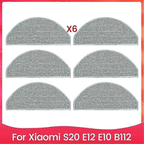 6 stk. moppeklude til Xiaomi S20 E12 E10 B112 støvsuger reservedele