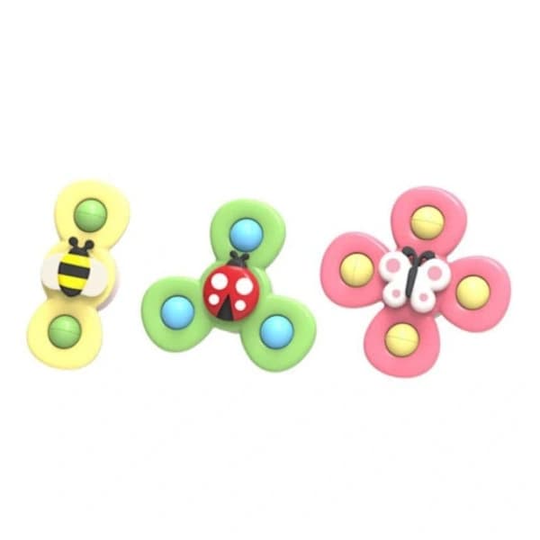 3 kpl – Fidget Spinner imukupilla lapsille – Pyörivä lelu useissa väreissä