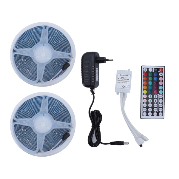 LED-remsa 5050SMD RGB-färgväxlande lampa IP65 Utomhusdekoration 10m 12V EU 100-240V