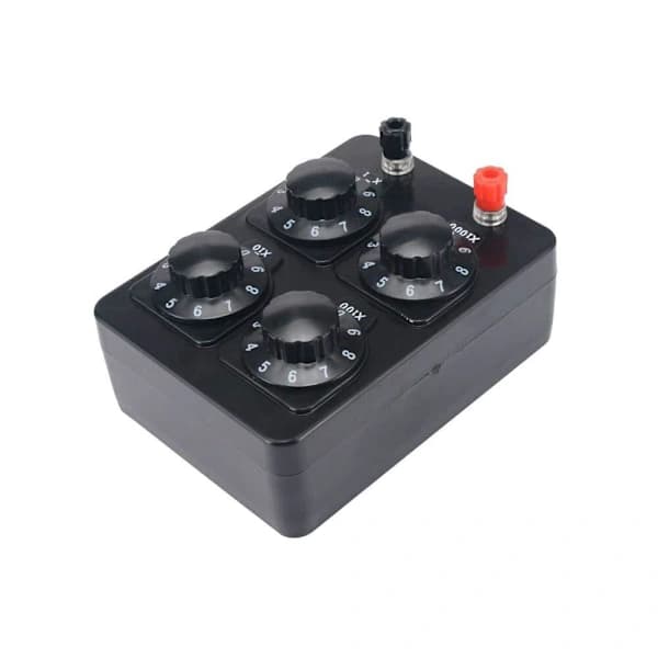 0-9999 Ohm Enkelt Modstandsboks Præcision Variabel Dekade Modstand Undervisningsinstrument
