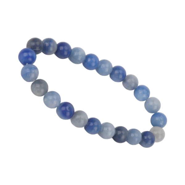 8MM Pärl Armband Unisex Stress Relief Jadestone Stretch 23 Pärlor Läkande Smycken för Yoga Meditation Blå