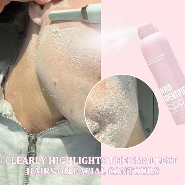 Håridentifikationsspray til ansigts-dermaplaning og barbering af kropshår