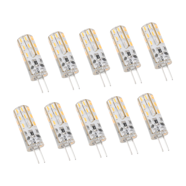 10 kpl G4 LED-lamppua 1,5 W DC12V Lämmin valkoinen 3000K 110LM Bi Pin -lamput LED-kaappivalaisimiin pihalle