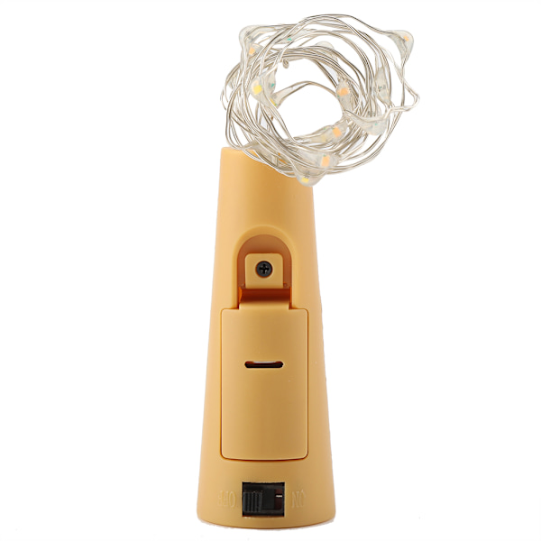2 st korkformade ljusslingor, LED-lampa för vinflaska, batteridriven, DIY-del (vit)