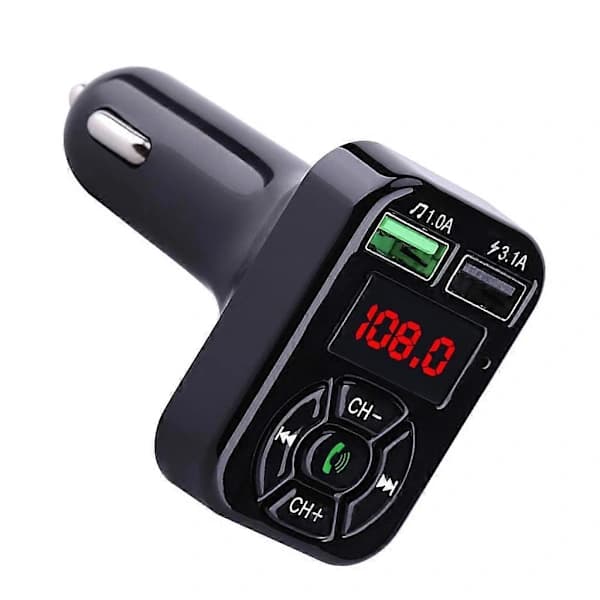 Bluetooth billader 3.1A hurtiglading bil FM bil Bluetooth MP3-sender svart