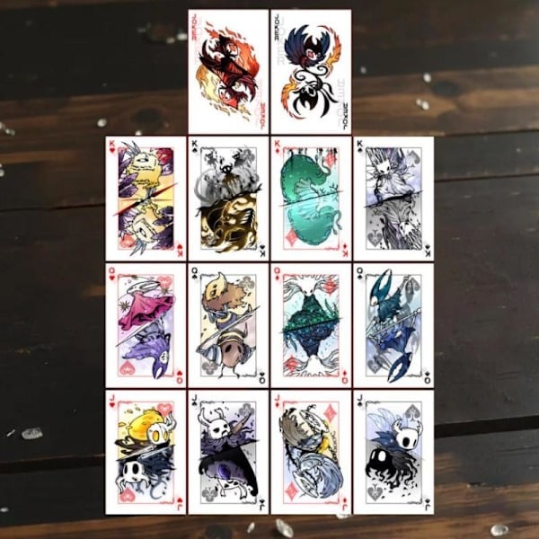Hollow Knight Sorte Hvide Spillekort Spilkortsæt Samleobjekter A2