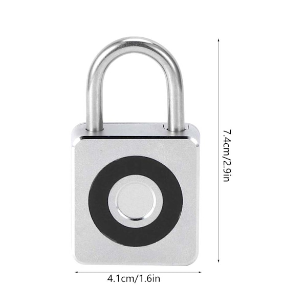 USB Opladning Smart Fingerprints Touch Kontrol Hængeslås Distributionsboks Skuffe Skab Lås
