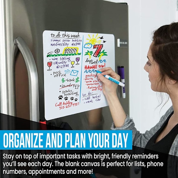 Torkbar magnetisk whiteboard