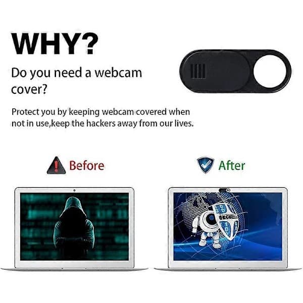 12-pak Ultratyndt Design Webcam Cover til Bærbar, PC, , , Computer, , Pro - Sort