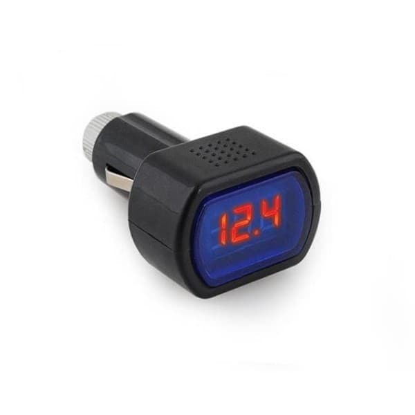 Voltmeter for bil - Sigarettenneruttak Svart