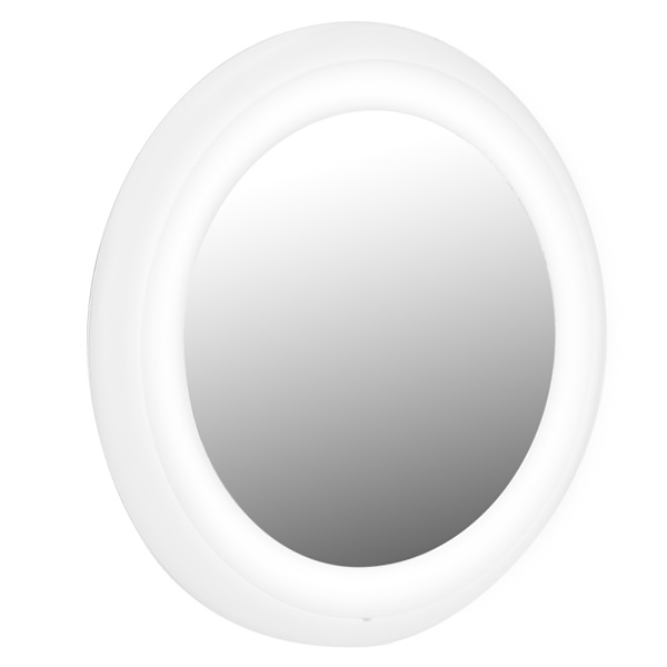 Mini kannettava USB-ladattava pyöreä LED-valomeikkipeili kosmetiikkatyökalu (valkoinen)
