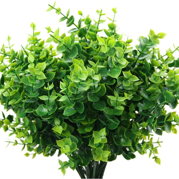 Artificial Boxwood (Pack of 7),Artificial Farmhouse Greenery Boxwood Stems Fake Plants and Greenery Springs for