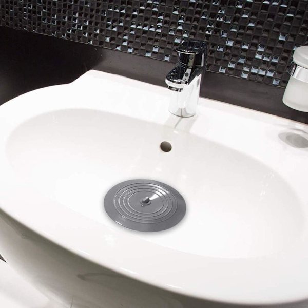 Silikonavløpsstoppere Universelle badekarpropper og kjøkkenvaskpropper 15 cm diameter Vaskpropper for vaskerom og kjøkken