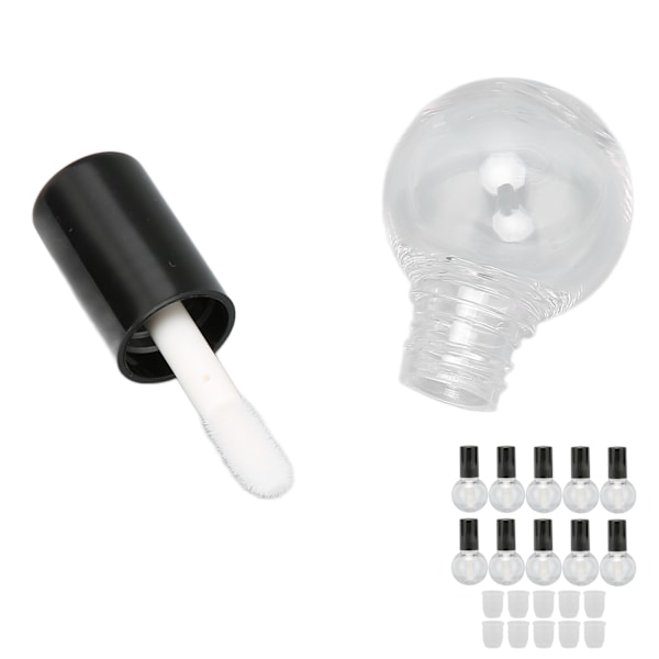 10 st 5 ml tomma läppglansrör behållare söt bolltyp plast påfyllningsbar DIY läppglansflaska