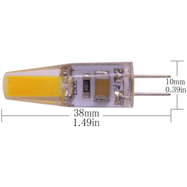 6 kpl himmennettävää G4-LED-lamppua, 2 W, 180 lm, pöytävalaisimeen, seinävalaisimeen, kattokruunuun, 120 V