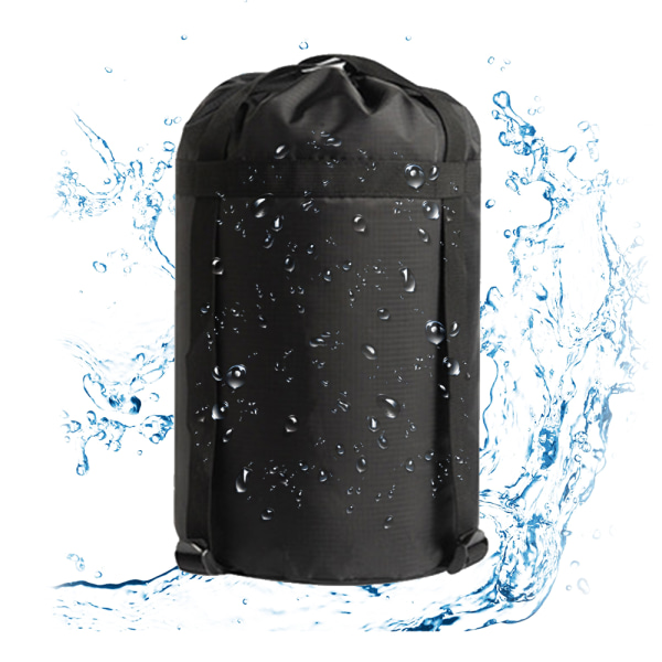 Waterproof Bag - Compression Bag For Beach, Fishing, Swimming, Camping Sleeping Bag (Black, S)