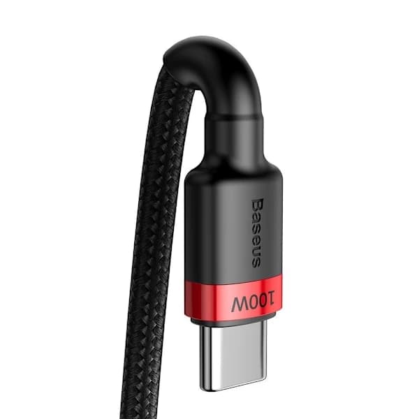 nailonikaapeli USB Type C -virtalähde 2.0 100W 20V 5A 2m musta (CATKLF-AL91)