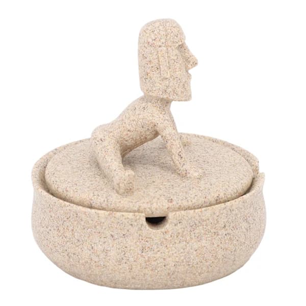 Påskharts Moai-statyer, unika heminredningar med lock.