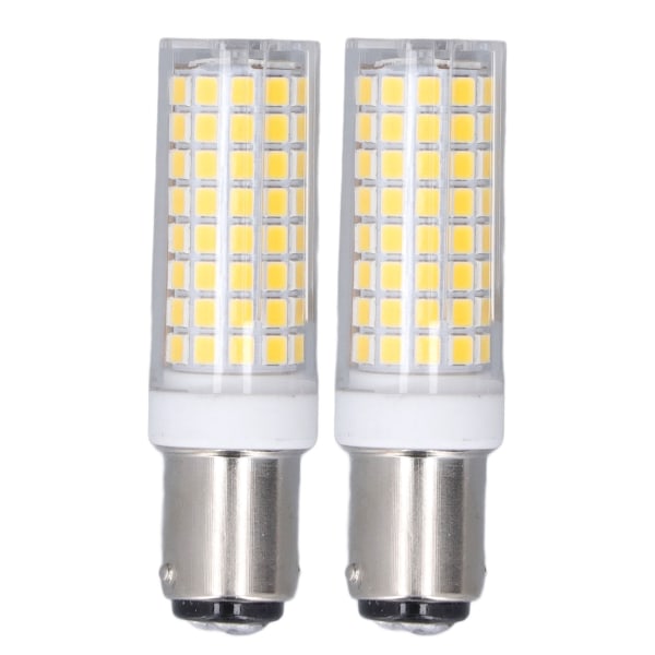 2 st LED-majslampa BA15D 10W Dimbar Energisparande 102LEDs Keramisk Ljuslampa AC 100‑120V