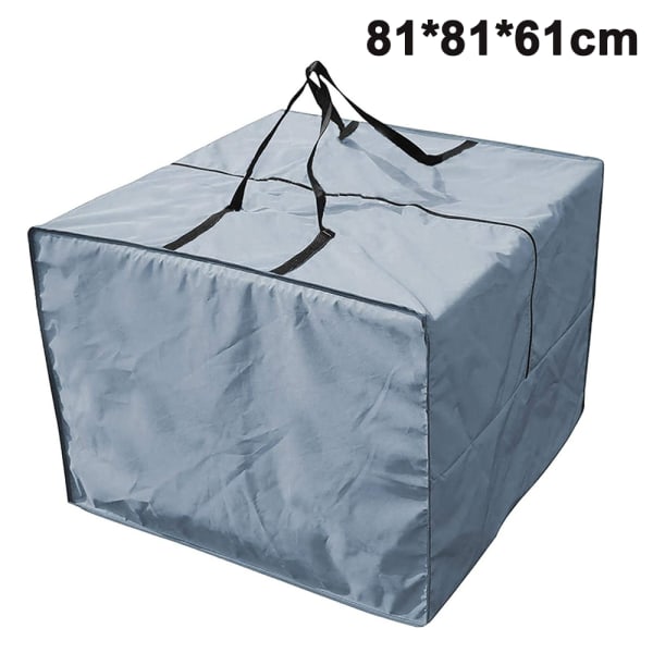 Outdoor Furniture Storage Bag with Zipper and Handles Waterproof Gray