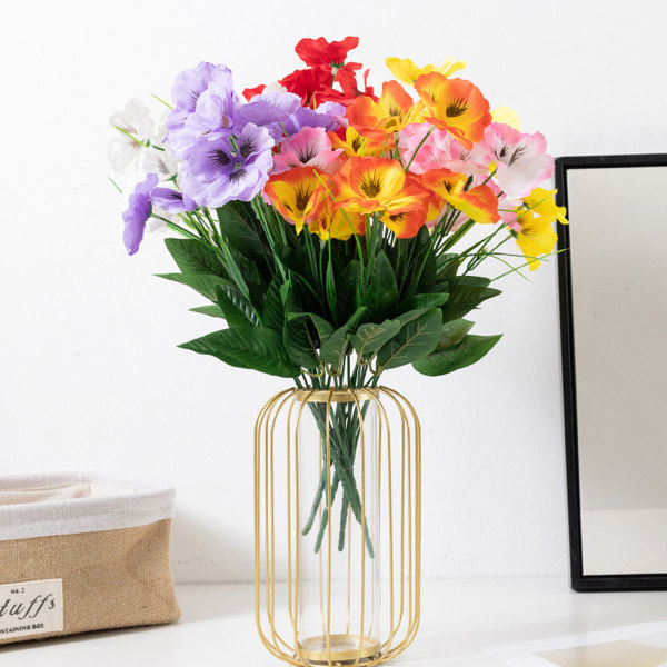 Kunstige plastblomster til familiebryllup kjøkkenhage bord senter innendørs og utendørs dekorasjon