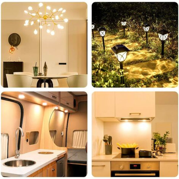 G4 LED-lampa 12V 2W Varmvit 3000K, 200lm, G4 10W 20W Halogenlampa motsvarande, Icke-dimmbar, Bi-pin G4 12V LED AC DC för Krona, Bord