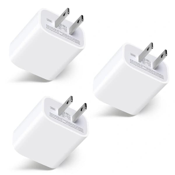 USB C Oplader [3-pak] 20W iPhone Oplader Type C Oplader Hurtig Opladning til iPhone iPhone 14/14 pro/14 plus/14 pro