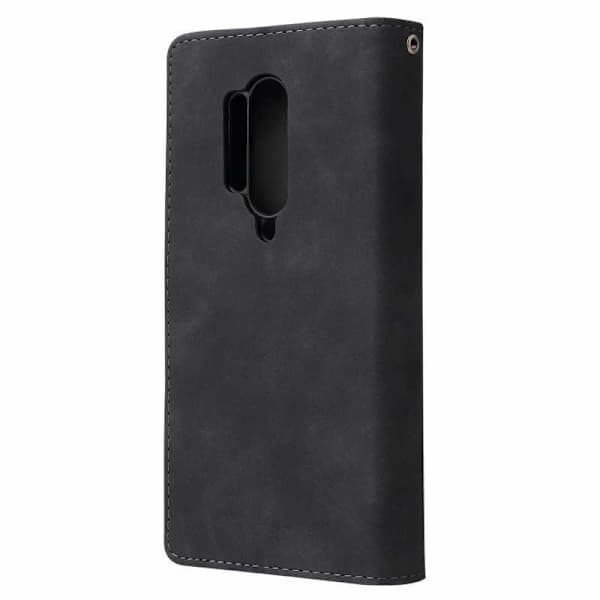 OnePlus 8 Pro Multifunktionel Pung Etui Lynlås 8-Rum Sort