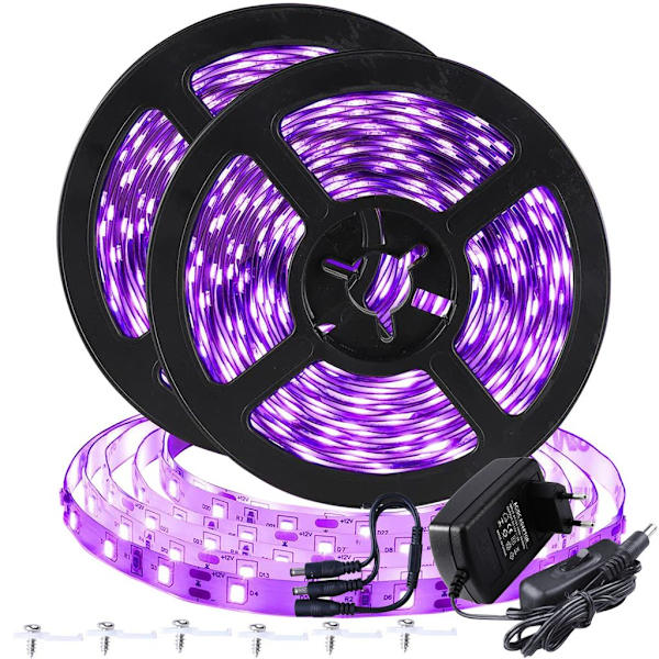 12M UV sort lys LED-strimmel 720LEDs strimmel sort lys strimmel til fest, bar, neonfarver, klub, diskotek, dekoration