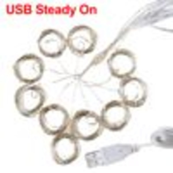 3X3M 300 LED Light Curtain USB Fairy Lights Indoor Outdoor Party Christmas Decoration, Warm White