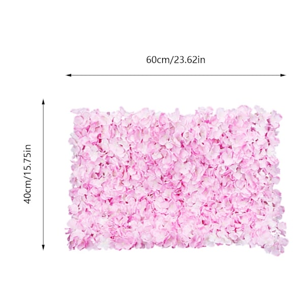 Decorative Simulation Flower Panel Flower Wall Backdrop for Wedding  Home Decor(Pink)