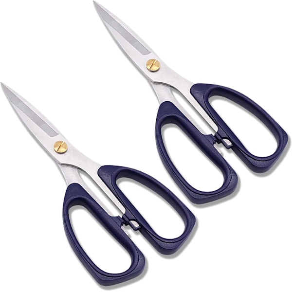 Extra Lång Sax, Ergonomisk Design, Precisionsslipat Ultraskarpt Blad Rostfritt Stål Sax för Tung Skärning, 2-Pack, Höger/Vänsterhänt
