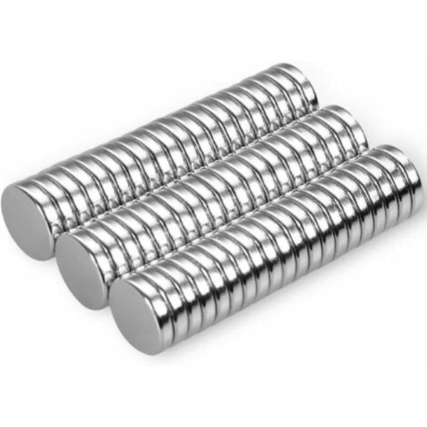 60Pcs Round Neodymium Magnets Diameter 10Mm, 2Mm Thickness Powerful Traction of 200G (A Small Magnet) for Hanging Paper, File, Photo,