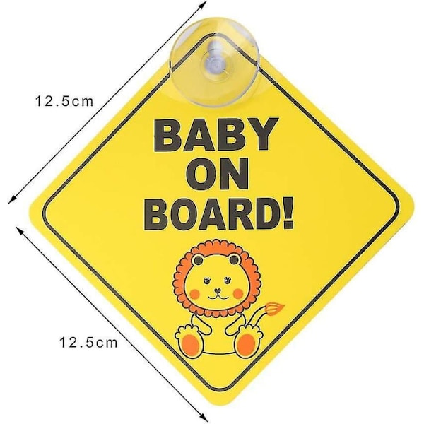 Återanvändbar Baby In Car-skylt, Baby On Board-dekal för bilar med kraftfulla funktioner, icke-blekande hållbart material för långvarig användning, öka säkerheten