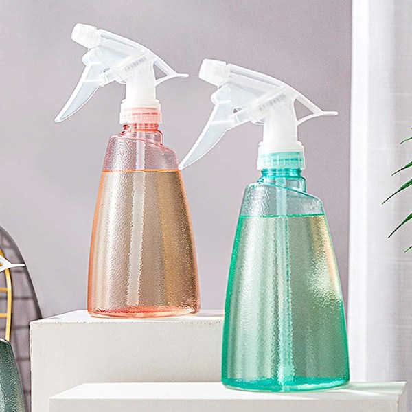Ergonomiska 500ml sprayflaskor med hals, hållbart sprayhuvud i polypropen säkerställer pålitlig prestanda, idealisk för rengöring, trädgårdsarbete och resor